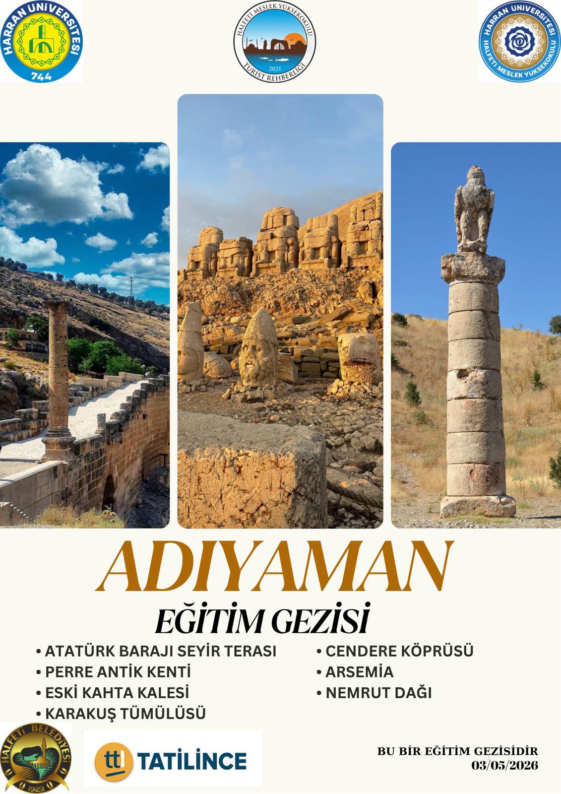 Halfeti MYO Öğrencileri Adıyaman'a Uygulamalı Eğitim Gezisi Gerçekleştirildi.