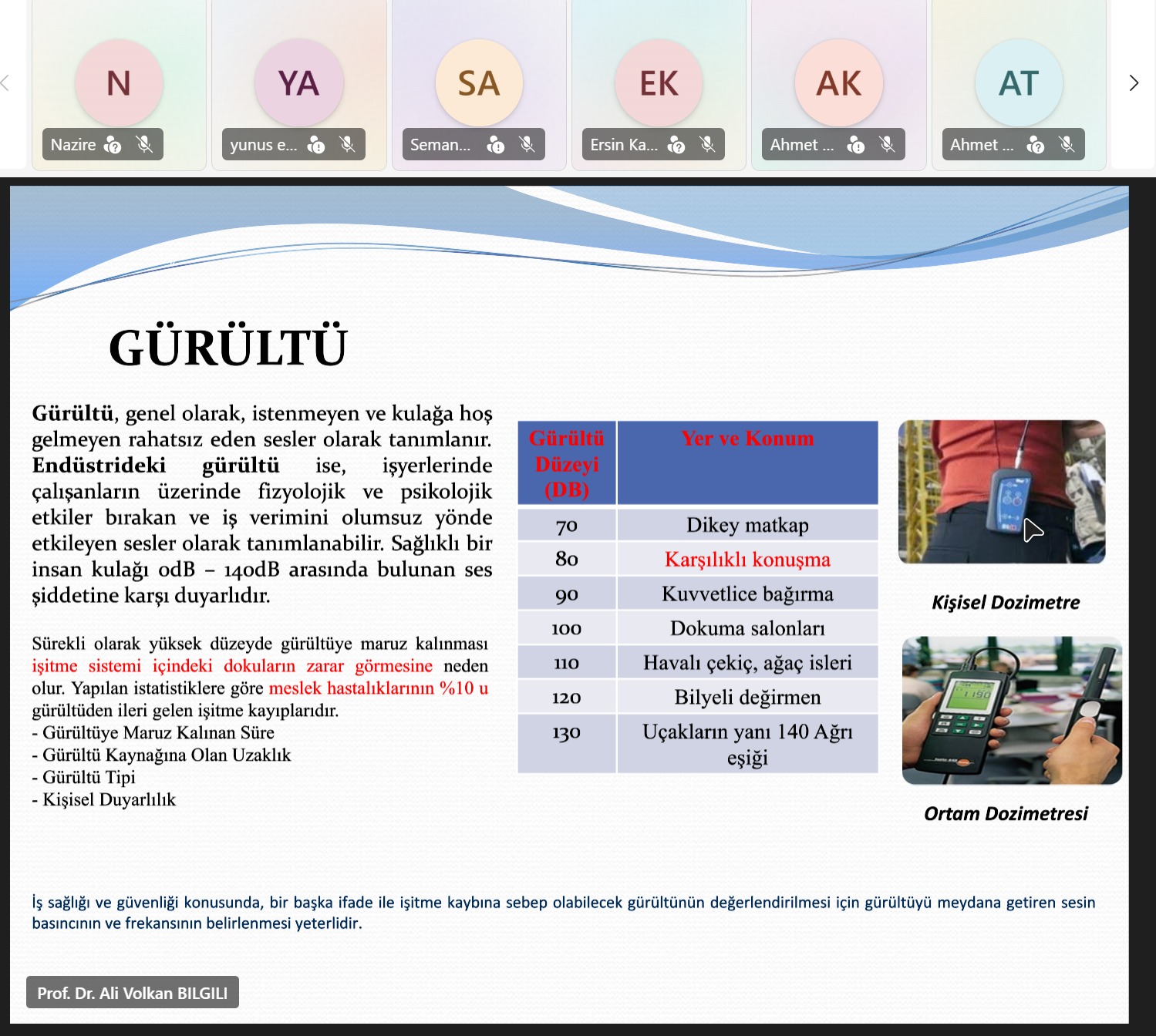 Öğrencilerimize İş Sağlığı ve Güvenliği Eğitimi Düzenlendi