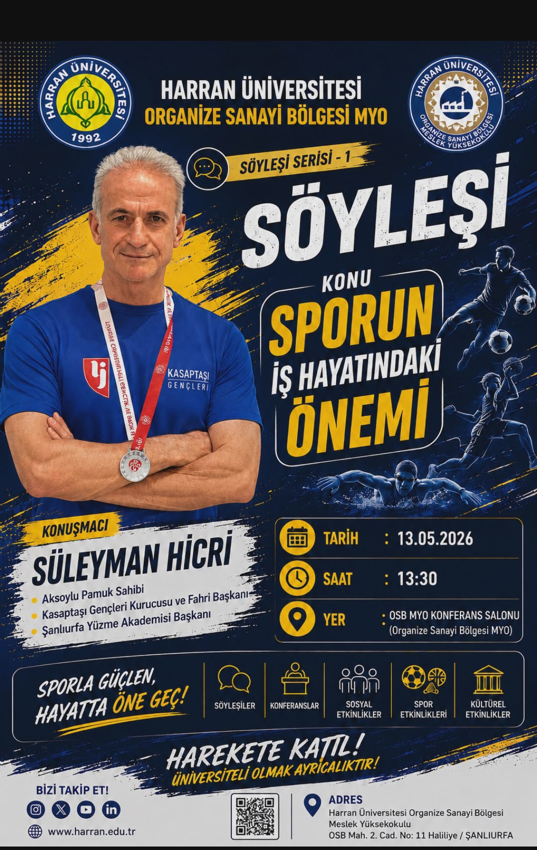 “Sporun İş Hayatındaki Önemi” Konulu Söyleşimize Davetlisiniz