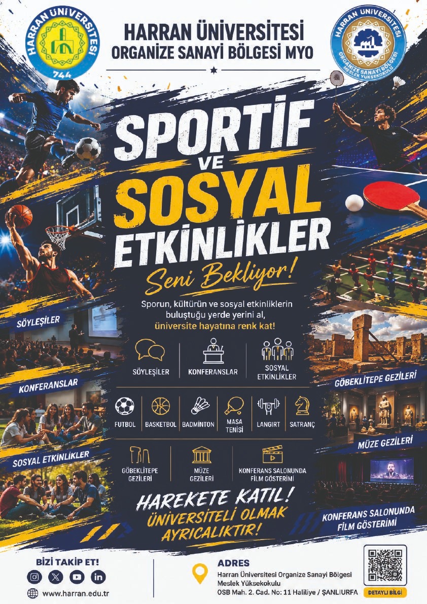 Spor, Kültür, Sanat ve Sosyal Etkinlikler Seni Bekliyor