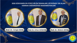 Harran Üniversitesinden Uluslararası Bilim Başarısı: 17 Akademisyen Dünyanın En Etkili Bilim İnsanları Listesinde
