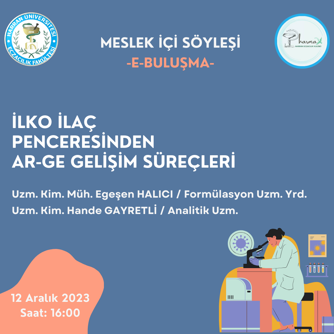 Webinar Duyurusu "İlko İlaç Penceresinden AR-GE Süreçleri"