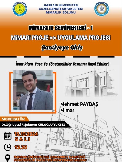 Mimarlık Seminerleri 1.si Başlıyor: "İmar Planı, Yasa ve Yönetmelikler